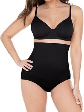 NWT Miraclesuit Comfy Curves High Waist Brief Black Small Shapewear Shaping